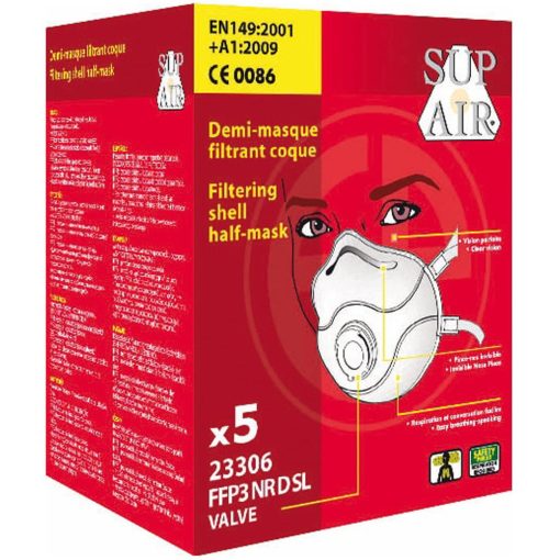 Supair ffp3sl nr d szelepes csésze formájú pormaszk