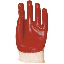 Mártott pvc kesztyű, piros, szellőző kézháttal