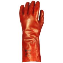 Mártott pvc kesztyű, piros, 36cm hosszú