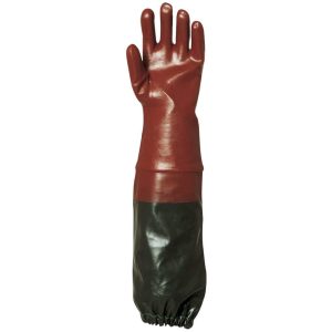   Mártott pvc kesztyű, bordó, sav/lúg/olajálló, 70cm hosszú