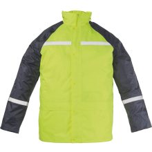 Fluo esőruha fényvisszaverő csíkkal, sárga