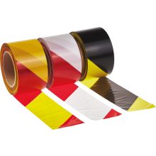 Jelzőszalag 5cm/100m piros/fehér